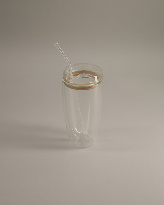 16oz Iced Latte Cup Set + Straw